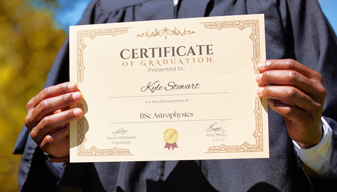 Student certificate