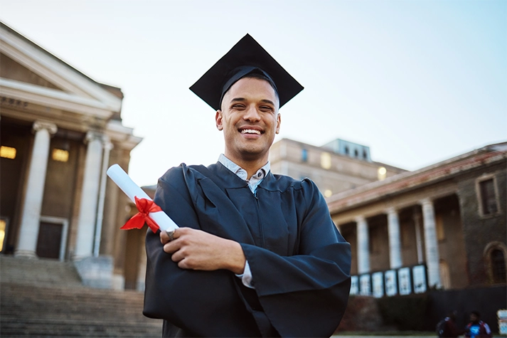 graduate smiling