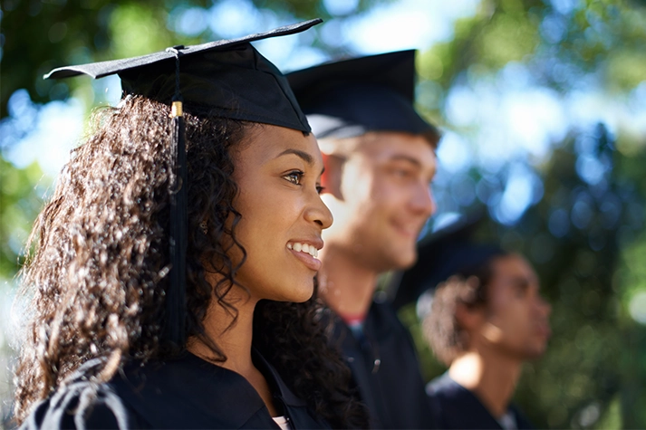 Graduates smiling