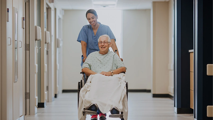 nurse and patient